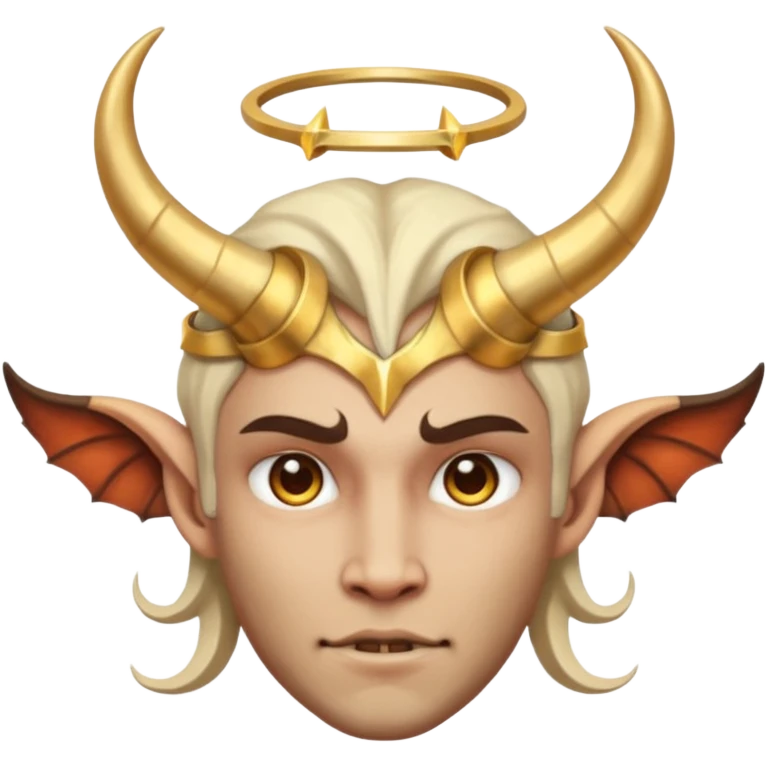 Half angel Half demon emoji