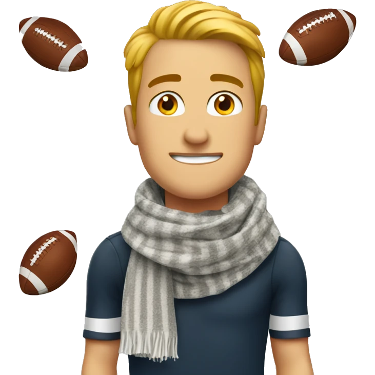 Scarf football fun emoji
