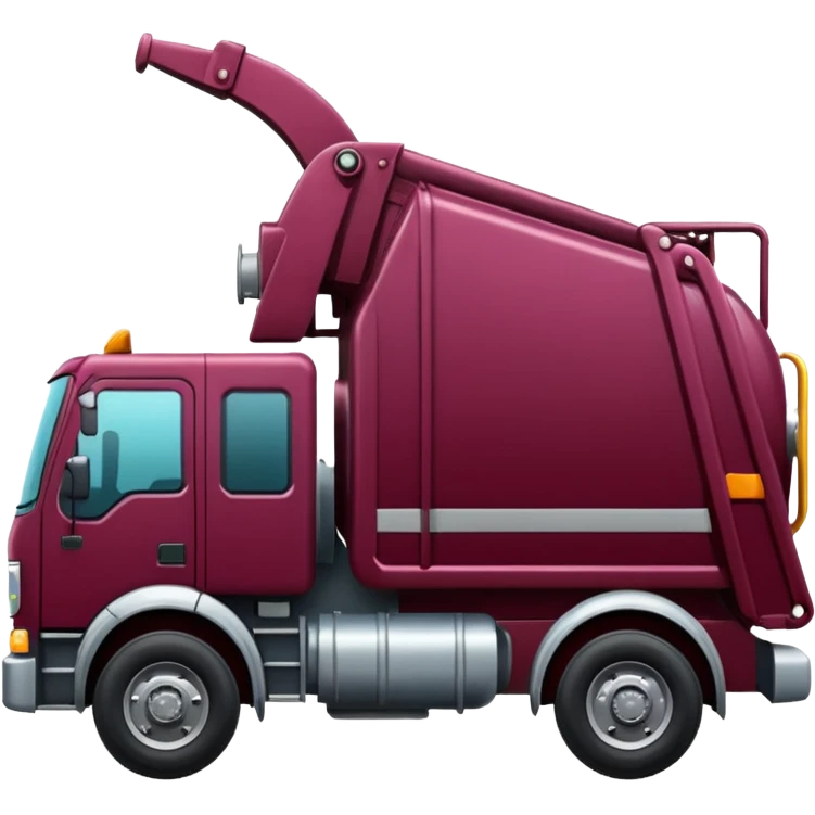 garbage truck burgundy emoji