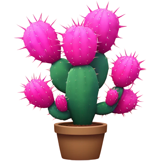 Pink cactus emoji