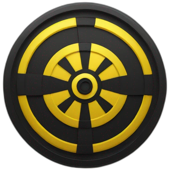 black and yellow bullseye emoji