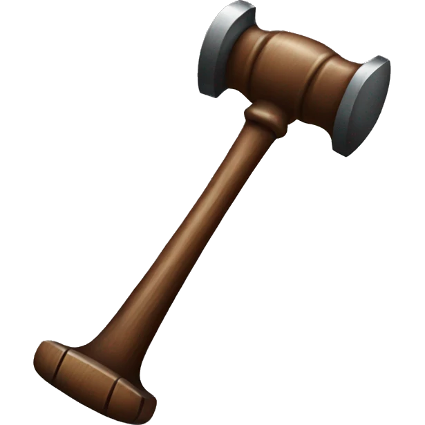 lawyer's hammer emoji