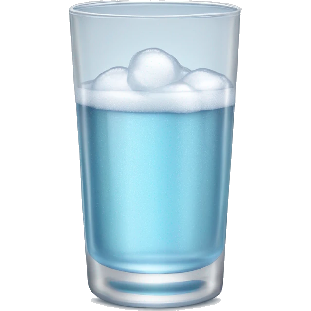 realistic glass of fizzy alka seltzer  emoji