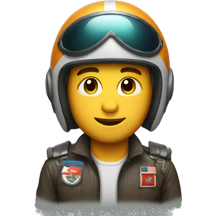 Boy with pilot helmet emoji