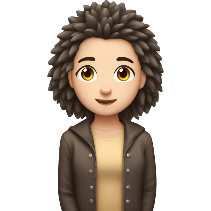 Hedgehog girl person inlove  emoji
