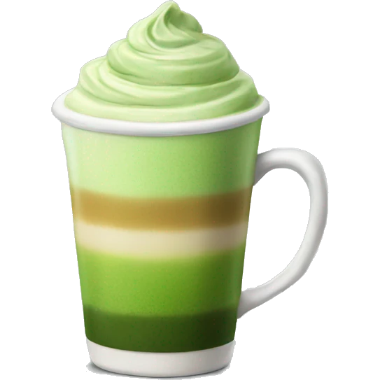 Realistic matcha latte  emoji