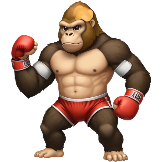 A boxing gorilla emoji