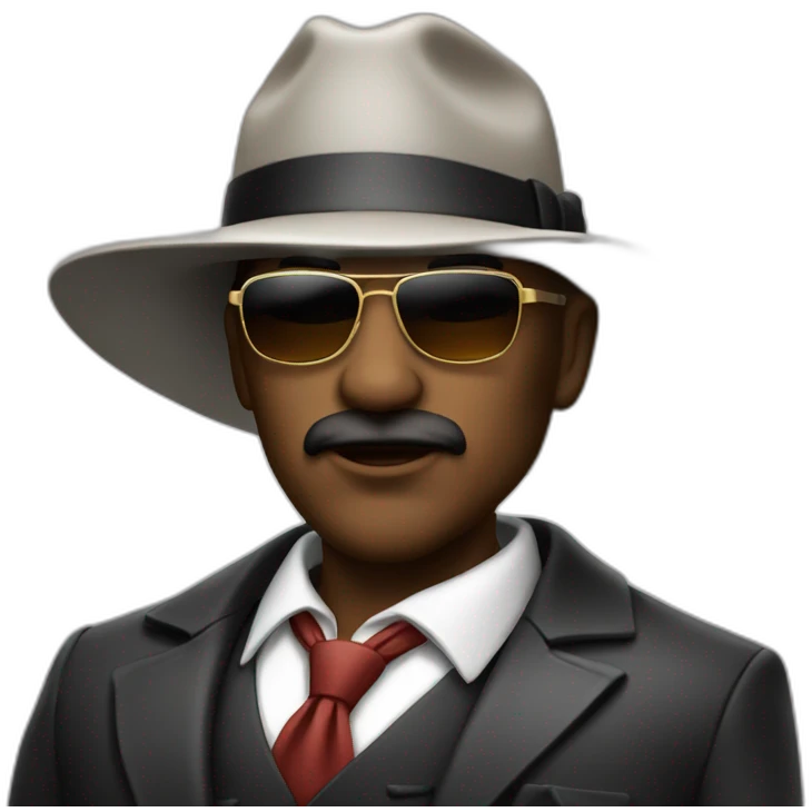 rich looking gangster boss with cigar emoji
