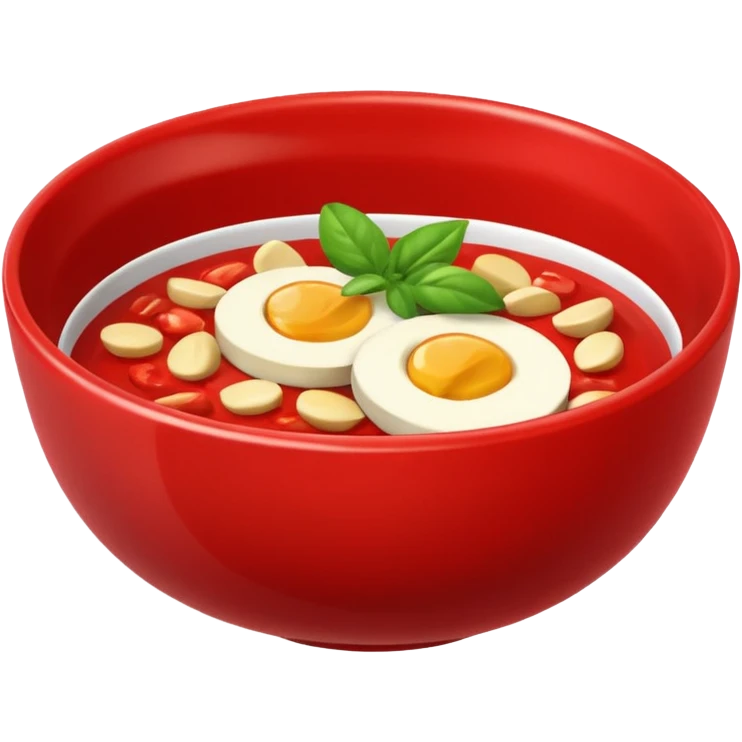 healthy bowl red bowl emoji