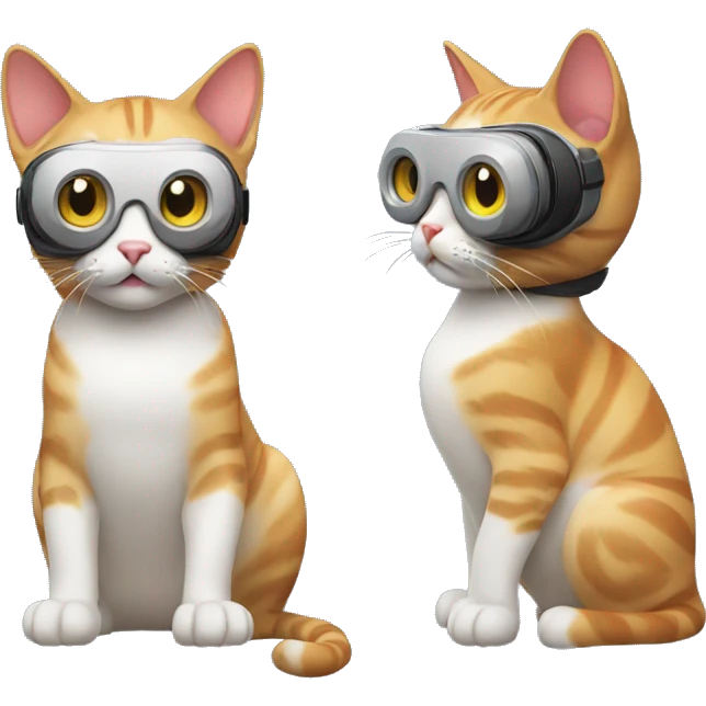 Cat Using vr emoji