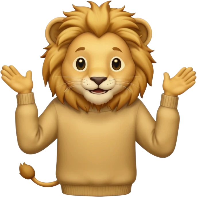 lion wearing  jumper emoji