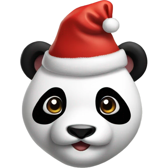 Panda with Santa hat emoji