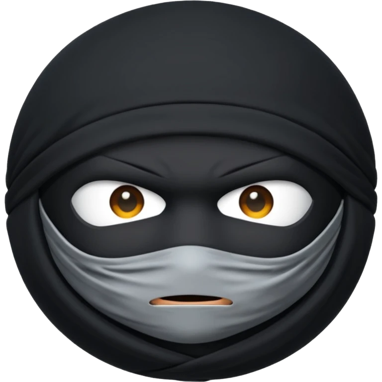 Black fabric Limbless ninja/robber ball sphere! It’s rollable emoji