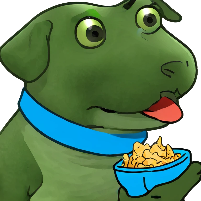 Dog eating  emoji