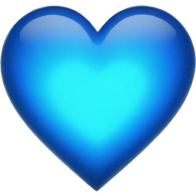 blue glow heart emoji