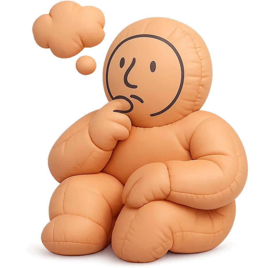 doodle person thinking emoji