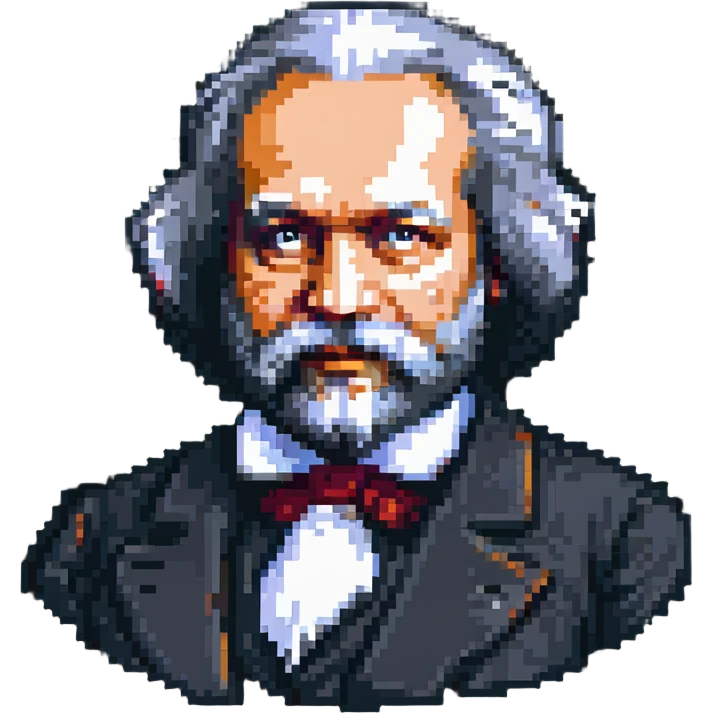 portrait of Karl Marx emoji