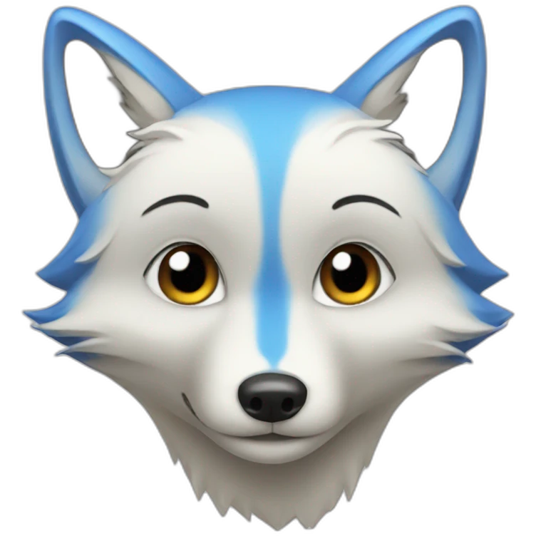 blue fox emoji