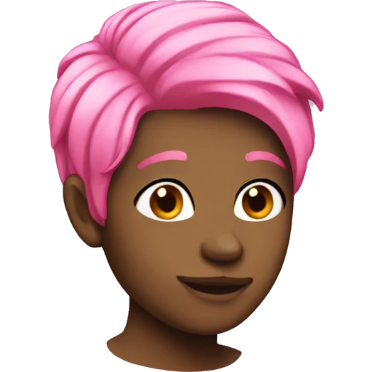 Pink hair  emoji