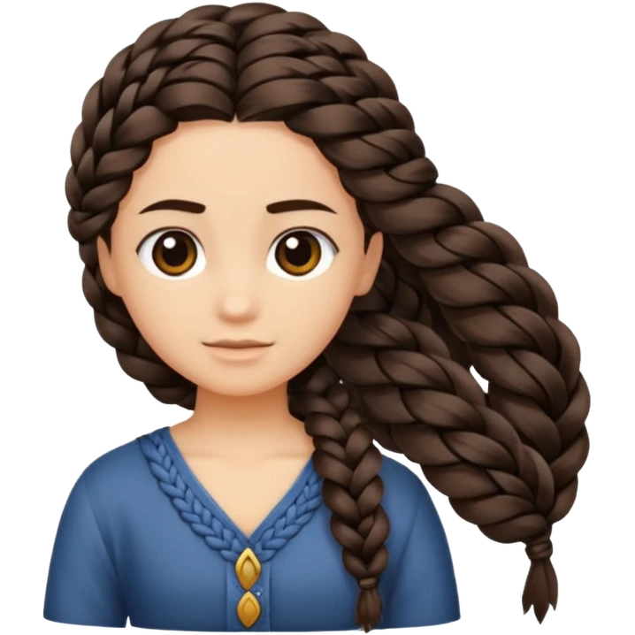 braided hair emoji