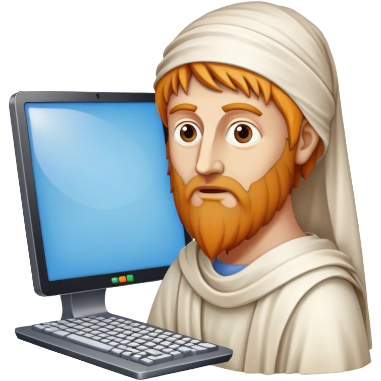 Pythagoras on a computer emoji