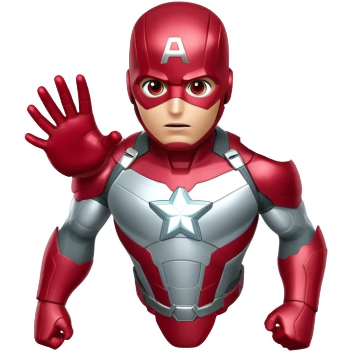 vision marvel body with red face from captain america: civil war emoji