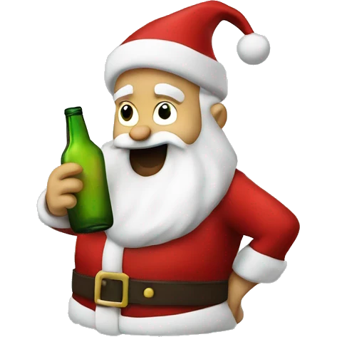 Drunk Santa Claus emoji