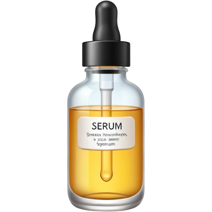 serum skincare avec ecriture emoji