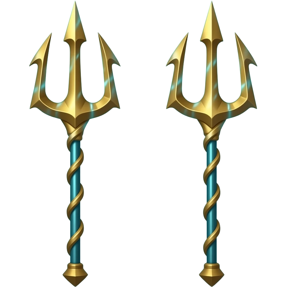two Aquaman trident magic cover  trident emoji