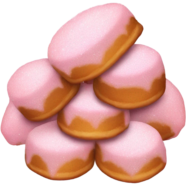 Pink beignets with glitter  emoji
