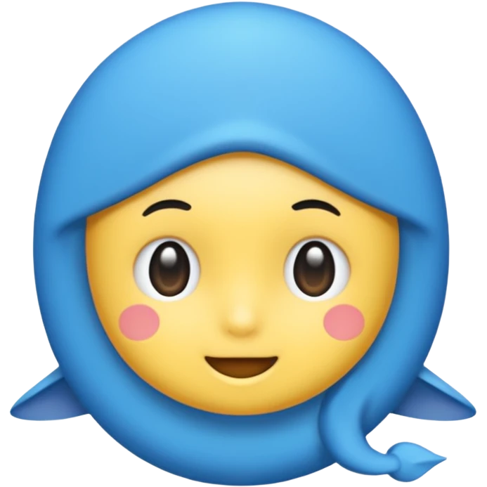 青いキューブにX emoji