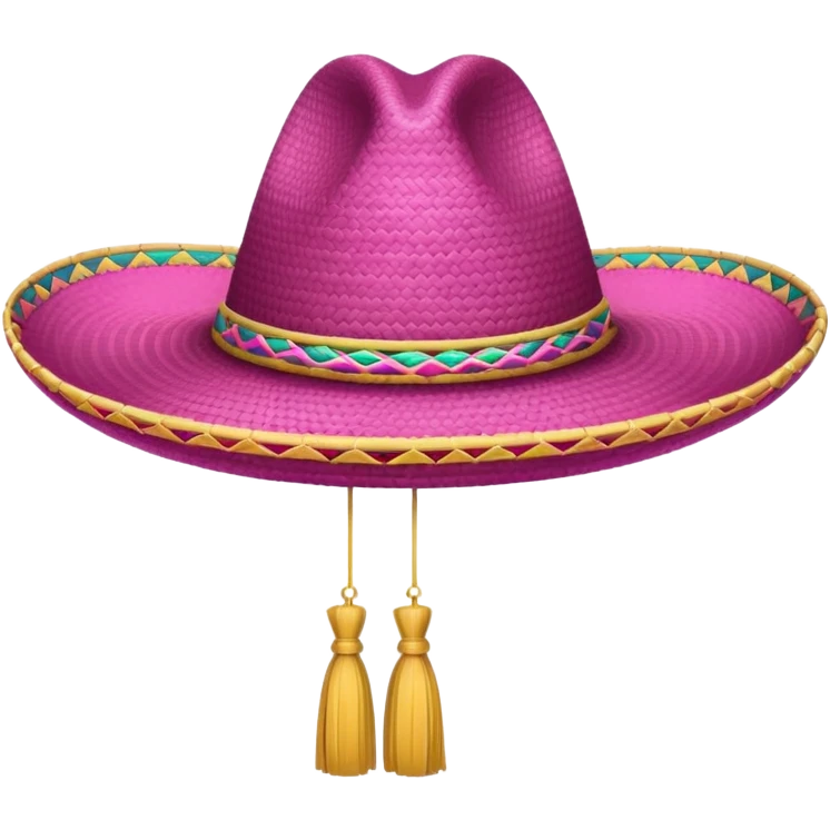 sombrero de  egresados color rosa emoji