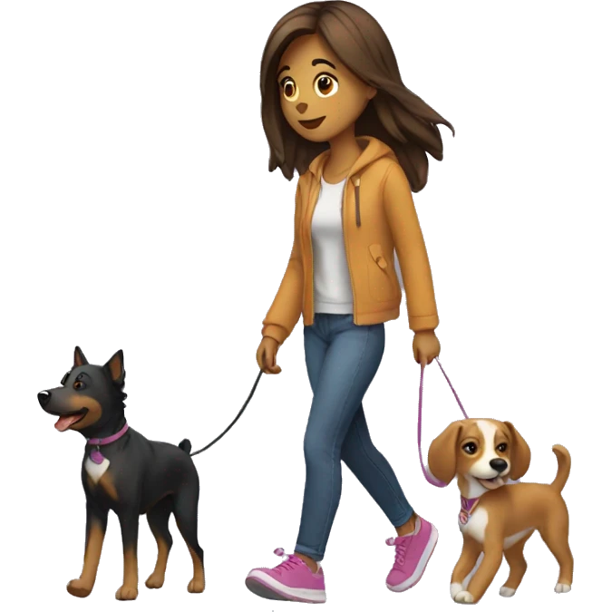 Gurl walking dog  emoji