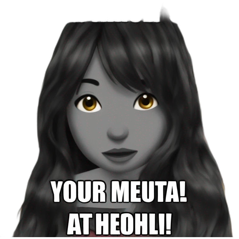 intense meme girl staring emoji