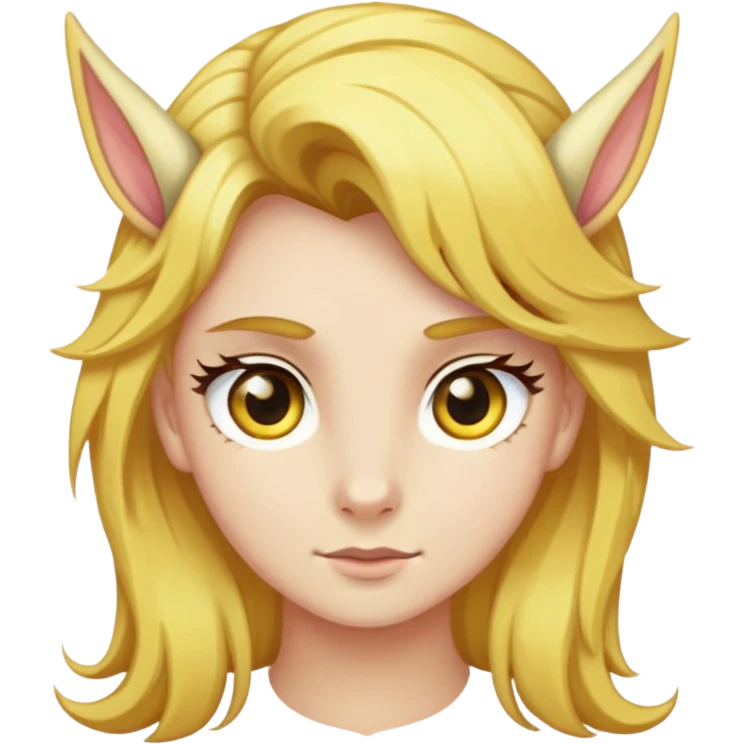 yellowish alicorn, golden eyes, straw-colored hair, haughty gaze emoji
