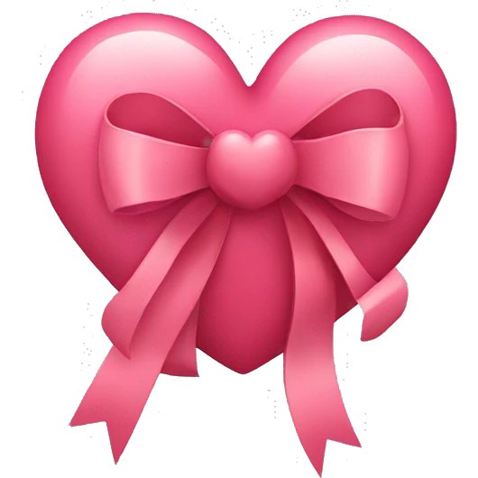 Heart with bow emoji