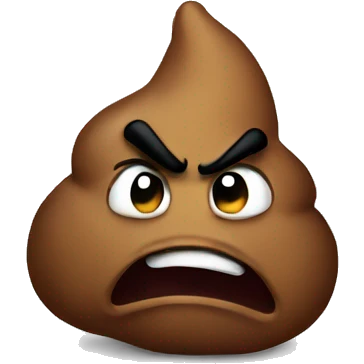 Angry poop emoji