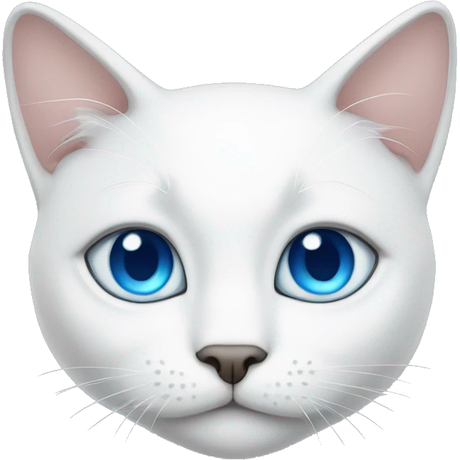 White cat with blue eyes emoji
