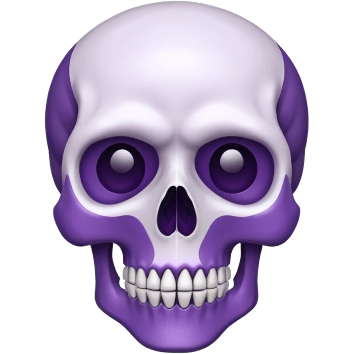 Purple and White Skull emoji