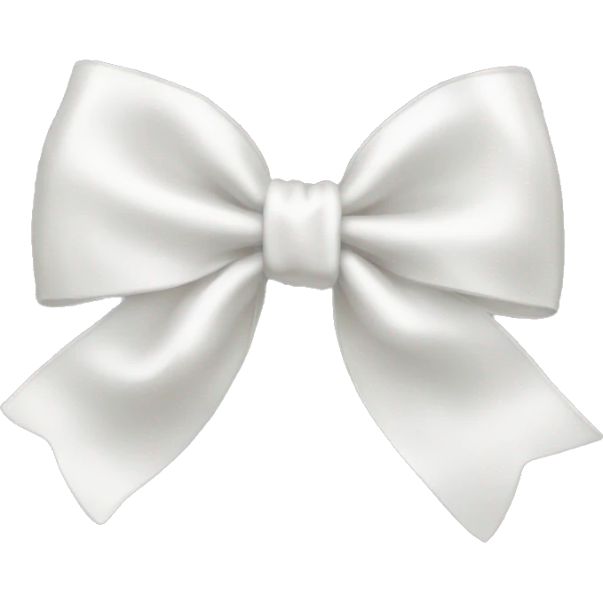 white satin bow emoji
