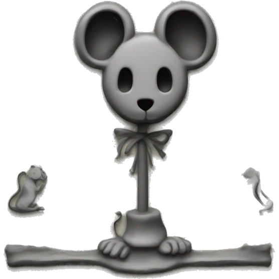 grave engraved with rat emoji