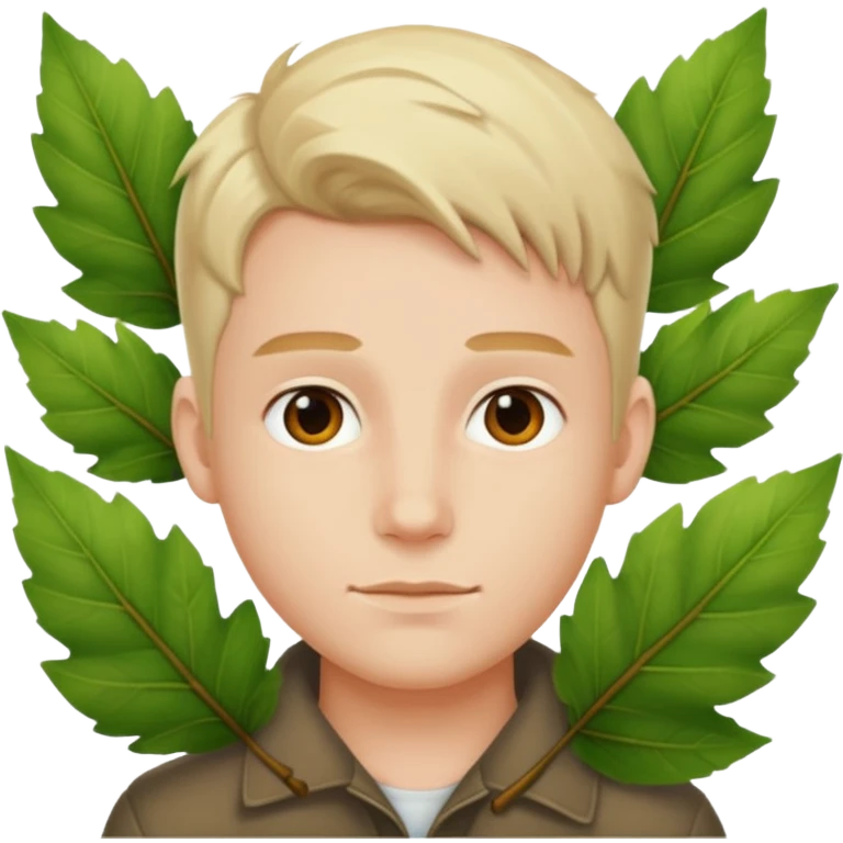 adam with leaves emoji