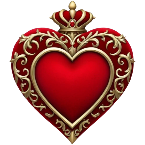 Gothic heart red  emoji