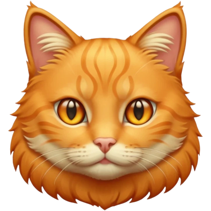 Buff orange tabby cat (light orange) with no white emoji