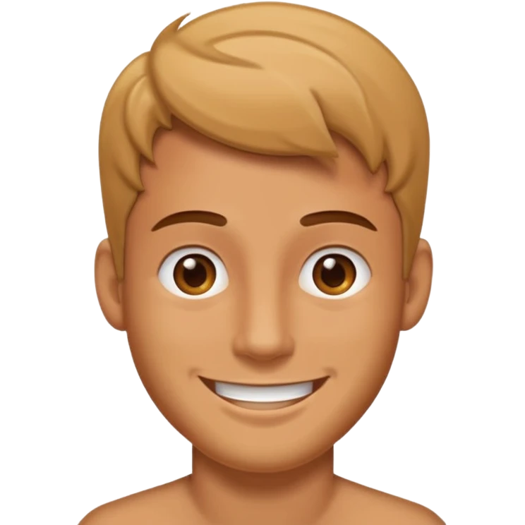 A dick coming from a guy emoji