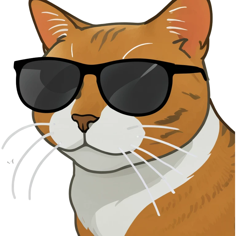 Cat with sunglasses emoji