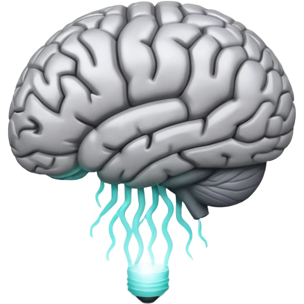 an idea and a brain emoji