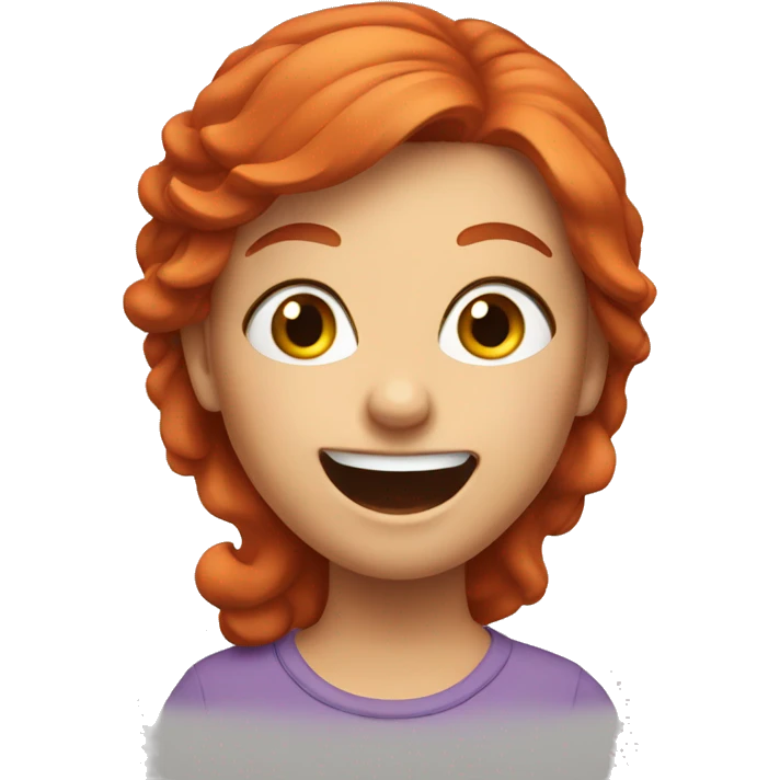 Excited girl red head emoji