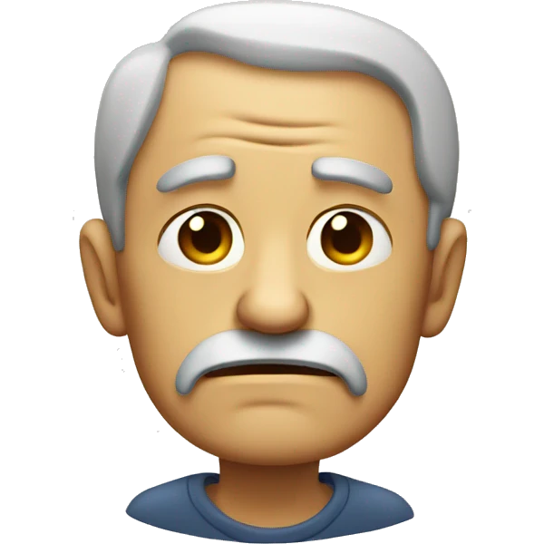 Sad old man emoji