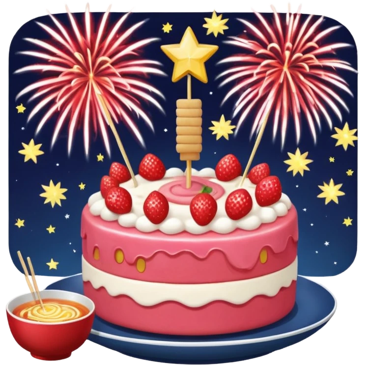 ⭐✨☄️🍓🍰🍜🍡 emoji